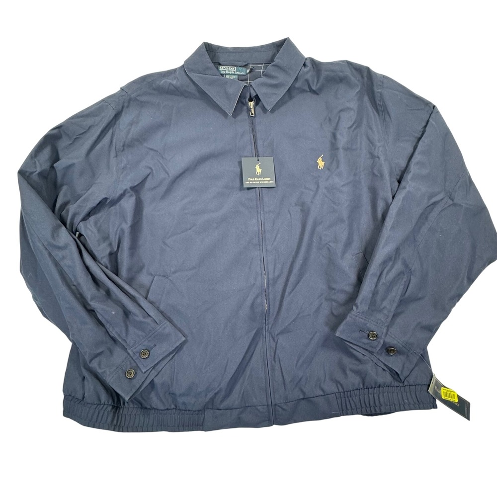 Polo Ralph Lauren Mens Bi-Swing Windbreaker Jacket Navy Blue 2XB Big & Tall NWT